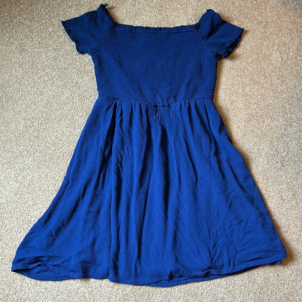 Blue rain, navy blue girls dress